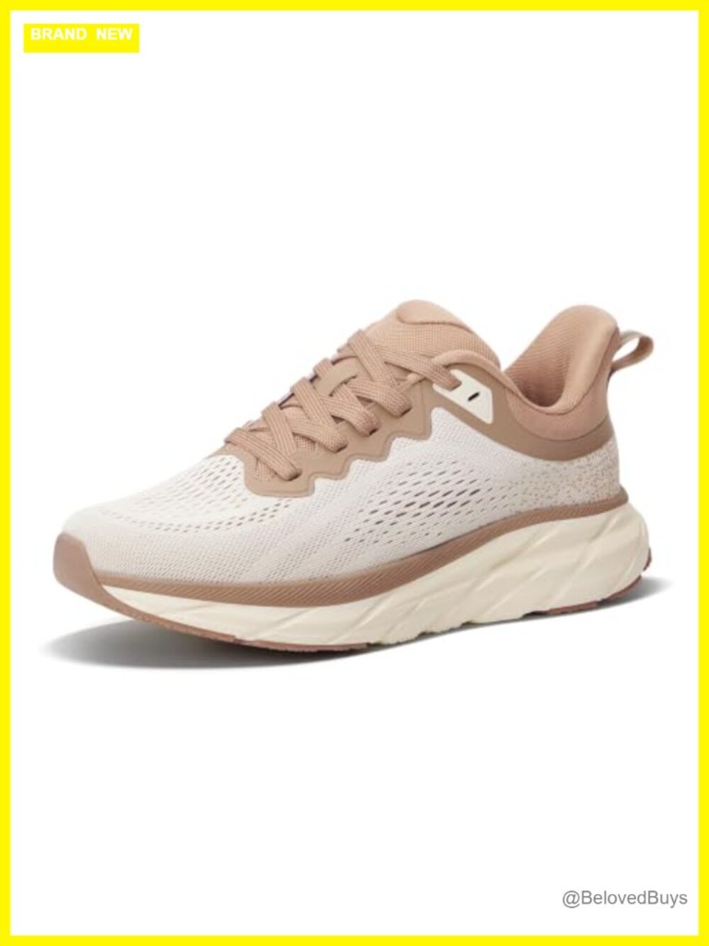Women's Lightweight Breathable Mesh Walking Sneakers Cushioned Lace-Up Athletic
